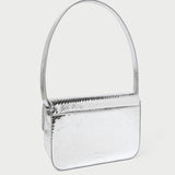 Roeffler Randall - Stefania Silver Leather Baguette Bag