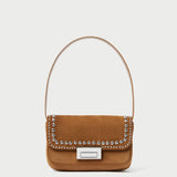 Roeffler Randall - Stefania Cacao Studded Baguette Bag