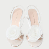 Loeffler Randall - Steph Cream Organza Rose Sandal