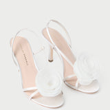 Loeffler Randall - Steph Cream Organza Rose Sandal