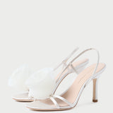 Loeffler Randall - Steph Cream Organza Rose Sandal