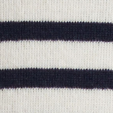 Khaite - Viola Sweater in Ivory and Navy Stripe