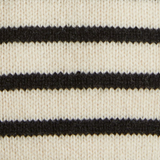 Khaite - Diletta Sweater in Magnolia and Black Stripe