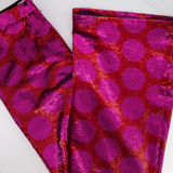 Halpern Pink Graphic Sequin Flare Trousers Size FR 40 (UK 12)