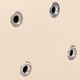 Khaite - Lina Pochette in Dark Ivory Pebbled Leather with Grommets