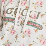 Gucci Ivory Floral Oversized Hoodie with Logo Print Size S (UK 8)