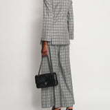 Zimmermann Grey, Black Check Double Breasted Jacket and Tailored Belted Trousers Set Size 0 (UK 6)