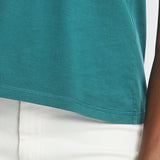 Hermès Teal T-Shirt with Crochet H Pocket Detail Size FR 38 (UK 10)