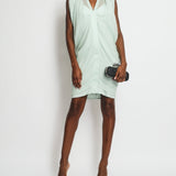 Balenciaga Pastel Green V-Neck Midi Dress FR 38 (UK 10)