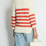 Gucci Cream Crewneck Knit Jumper with Orange Stripes XXS (UK 4)