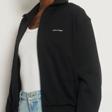 Balenciaga Black Zipped Jacket with White Logo Detail Size IT 48 (UK 16)