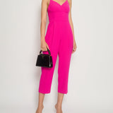 Rasario Fuchsia Pink Cropped Jumpsuit UK 10