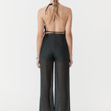 St. Agni - Sheer Silk Gauze Pants - Soot