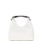 Elleme - Small Boomerang Pebbled Leather White - Silver