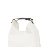 Elleme - Small Boomerang Pebbled Leather White - Silver