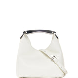 Elleme - Small Boomerang Pebbled Leather White - Silver