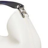 Elleme - Small Boomerang Pebbled Leather White - Silver