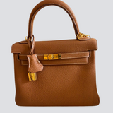 Hermès Kelly 25cm in Gold Togo Leather With Gold Hardware