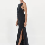 St. Agni - Sophia Drape Dress - Washed Black