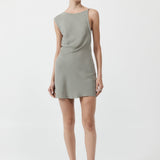 St. Agni - Sophia Drape Mini Dress - Shadow