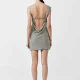 St. Agni - Sophia Drape Mini Dress - Shadow