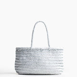 Mother - Basket Case Goa Small Leather Tote - White