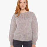 Mother - Maiami Mohair Honeycomb Pleated Pullover - Concrete