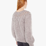 Mother - Maiami Mohair Honeycomb Pleated Pullover - Concrete