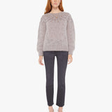 Mother - Maiami Mohair Honeycomb Pleated Pullover - Concrete