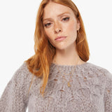 Mother - Maiami Mohair Honeycomb Pleated Pullover - Concrete