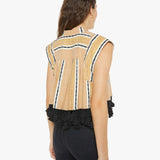 Mother - Alix Of Bohemia Nehru Stripe Fringe Top - Ivory Sun