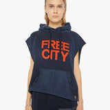 Mother - FREECITY LNL WORDY Superyumm Cutoff Hoodie - Squidsink