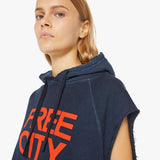 Mother - FREECITY LNL WORDY Superyumm Cutoff Hoodie - Squidsink