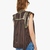 Mother - Alix Of Bohemia Nehru Stripe Coin Top - Clove