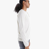 Mother - Velva Sheen Tubular Long Sleeve Henley Tee - Oatmeal