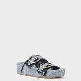 Roeffler Randall - Theo Blue Raffia Footbed Sandal