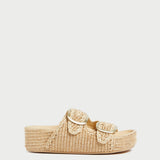 Roeffler Randall - Theo Natural Straw Footbed Sandal