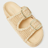 Roeffler Randall - Theo Natural Straw Footbed Sandal