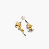 Khaite - Tidal Earrings with Pearl in Gold