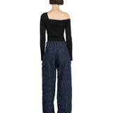 Elleme - Cargo Pants Fluffy Denim Dark Blue