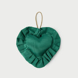 Roeffler Randall - LR x Tara Roma Green Ruffle Heart Ornament