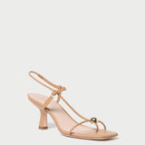 Roeffler Randall - Triana Dune Leather Mid-Heel Sandal