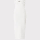 Herve Leger - TEXTURED SHEER CUT OUT MIDI DRESS