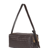 Elleme - Trousse Woven Leather Dark Brown