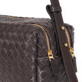 Elleme - Trousse Woven Leather Dark Brown