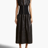 Khaite - Uni Dress in Black Leather