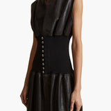 Khaite - Uni Dress in Black Leather