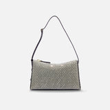 MANU ATELIER - Mini Prism Silver Mesh & Black Suede