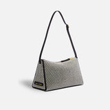 MANU ATELIER - Mini Prism Silver Mesh & Black Suede