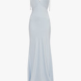 Victoria Beckham - Exclusive Gathered Shoulder Cami Floor-Length Gown In Ice Blue